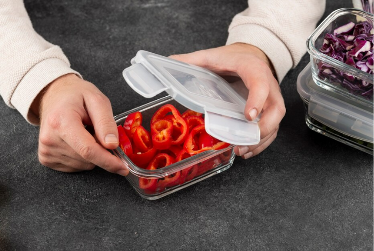 Airtight glass containers are ideal for meal prep storage.